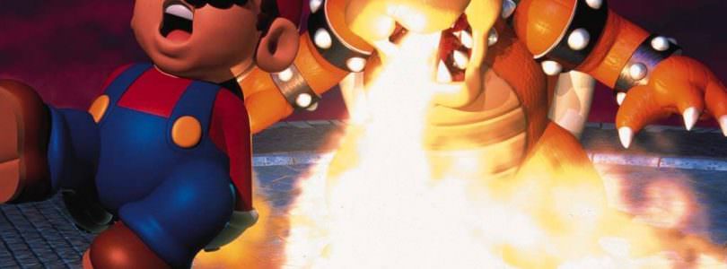 Bowser burning Mario