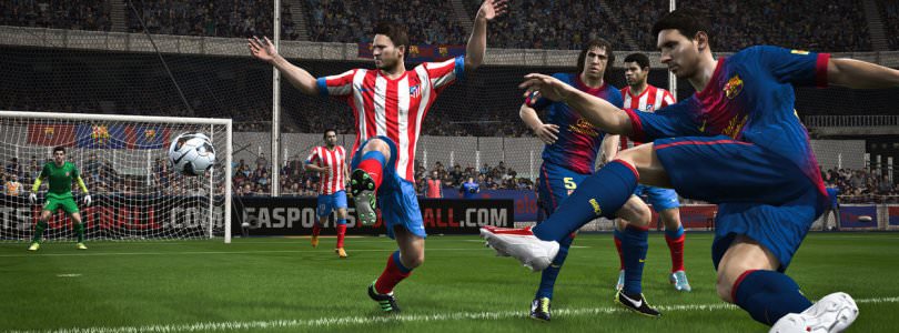 FIFA14 on Xbox One and PS4 Messi shooting-at-goal