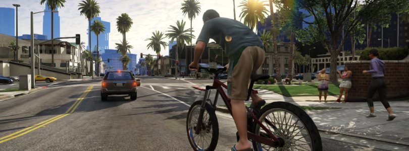 GTA V: Michel riding a bycicle