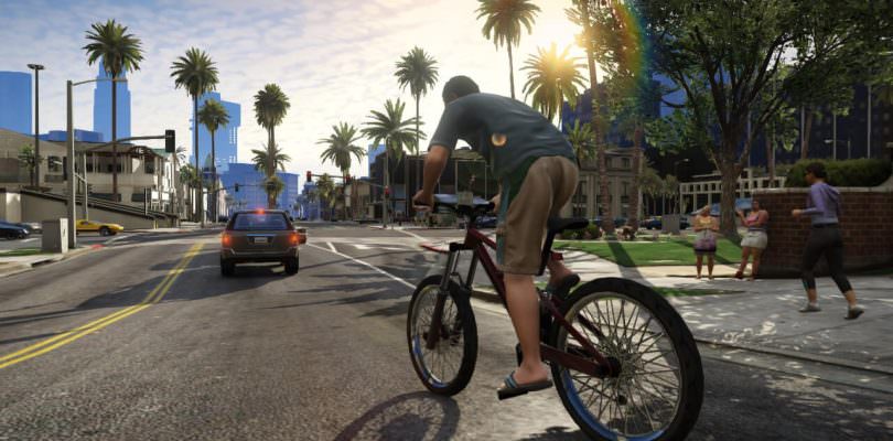 GTA V: Michel riding a bycicle