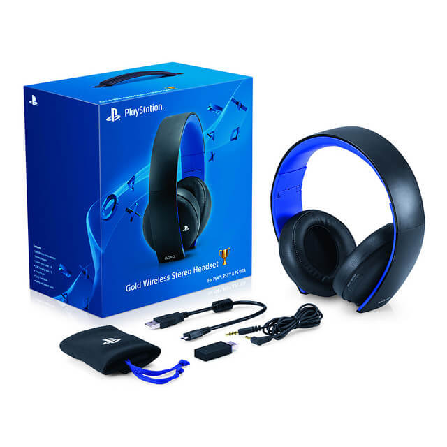 The PlayStation Gold Wireless Headset •