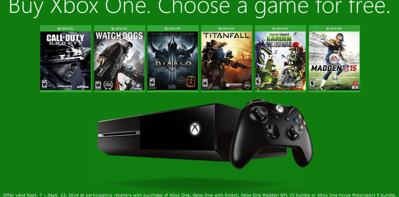 Buy Xbox One And You Get To Choose One Game For Free