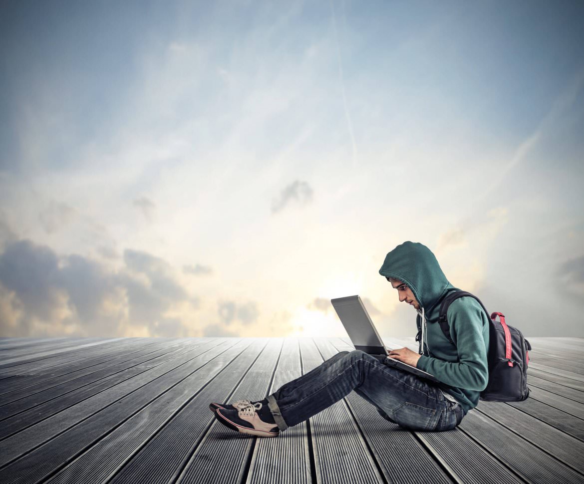 Guy with laptop computer