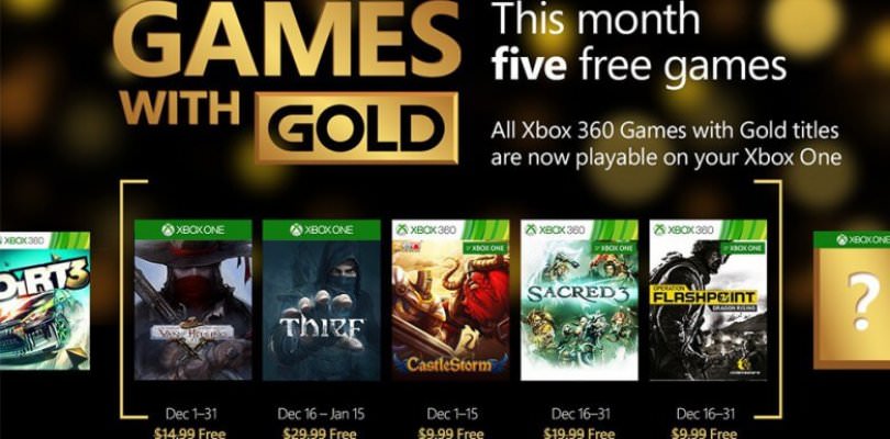 Games with Gold for December 2015 on Xbox One and Xbox 360