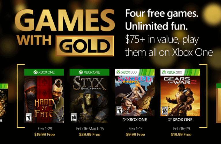 Games with Gold for February 2016 on Xbox One and Xbox 360