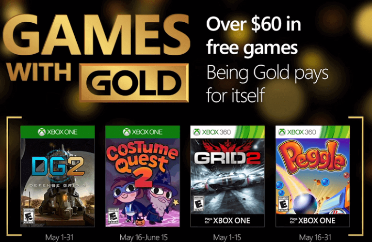 Games with Gold for May 2016 on Xbox One and Xbox 360