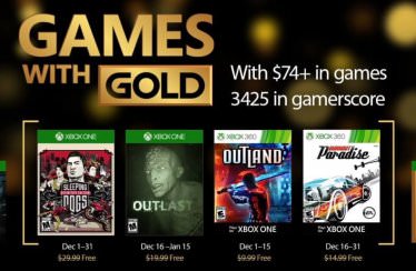 Games with Gold for December 2016 on Xbox One and Xbox 360
