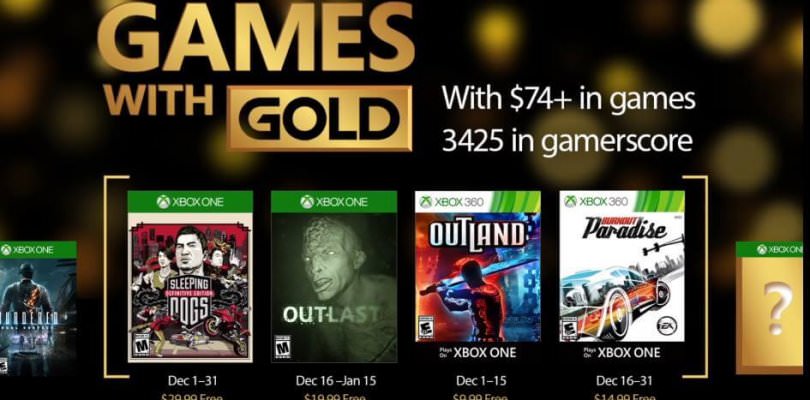 Games with Gold for December 2016 on Xbox One and Xbox 360