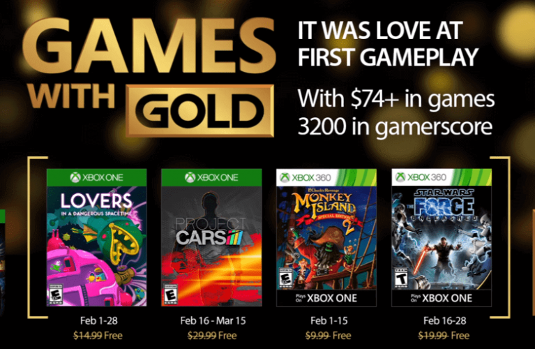 Games with Gold for February 2017 on Xbox One and Xbox 360